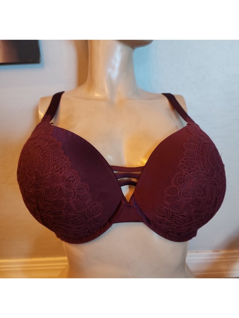 Soma Stunning Push Up Bra 40DDD Red Underwire Padded
